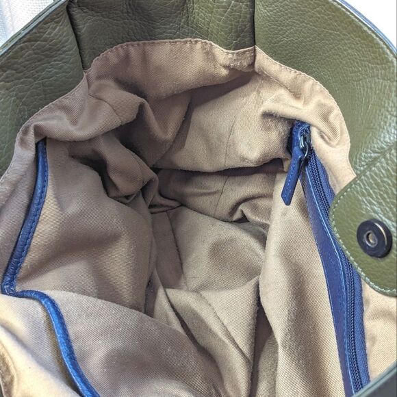 Kelsi Dagger Blue and Olive Tote Bag - Picture 12 of 15